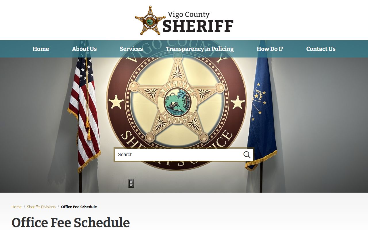 Vigo County clerk records related sheriff fee schedule