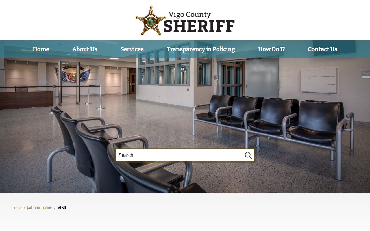 Vigo County clerk records related VINE notification page