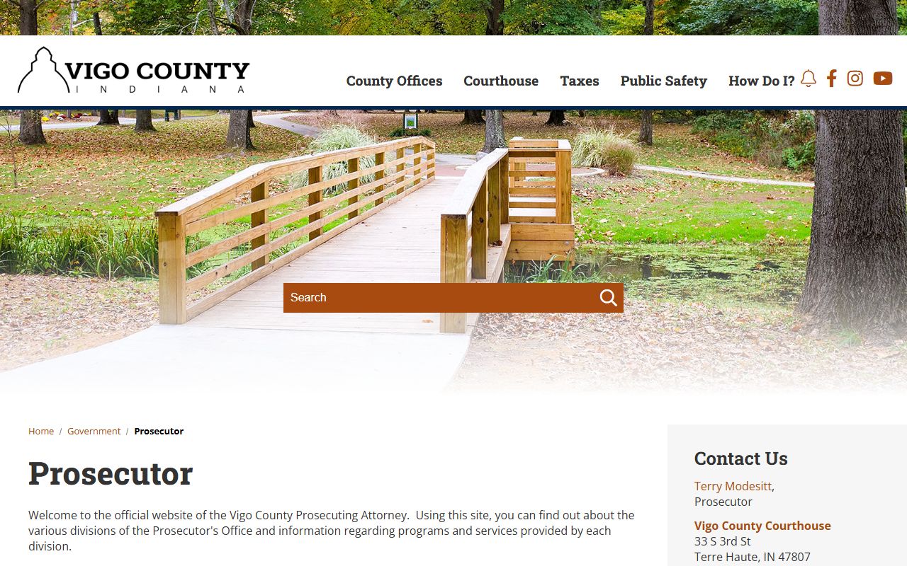 Vigo County criminal court records prosecutor office