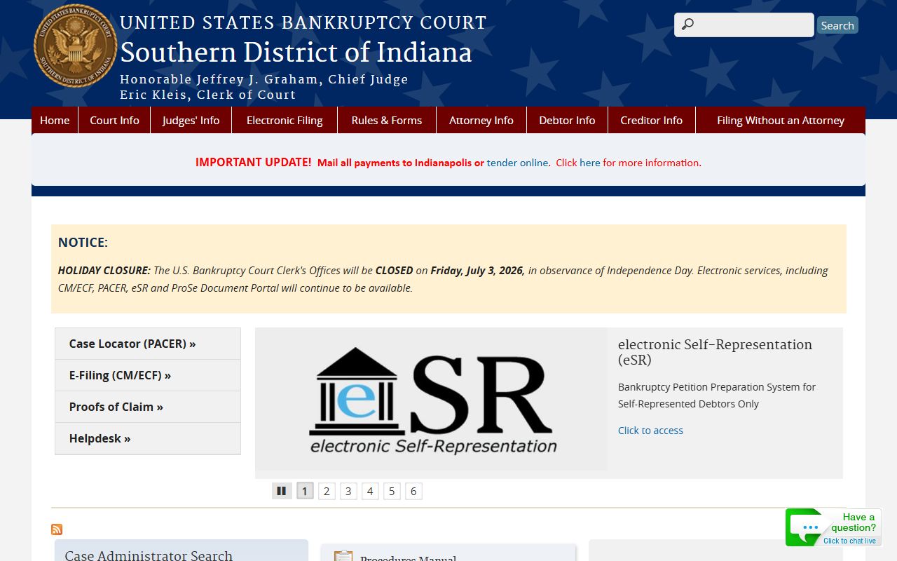 Vigo County court records federal bankruptcy court distinction