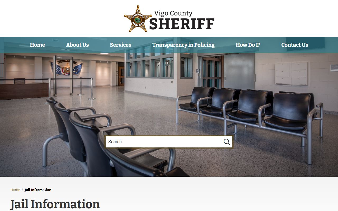 Vigo County inmate search jail information page
