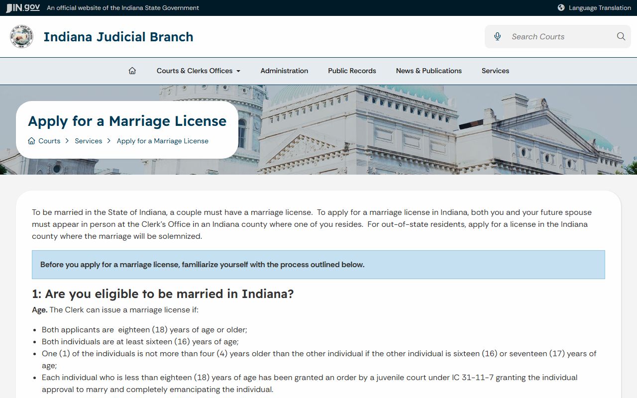 Vigo County marriage records Indiana license guide