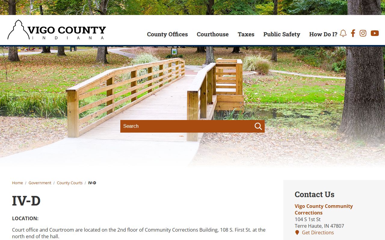 Vigo County probate records related local court division page