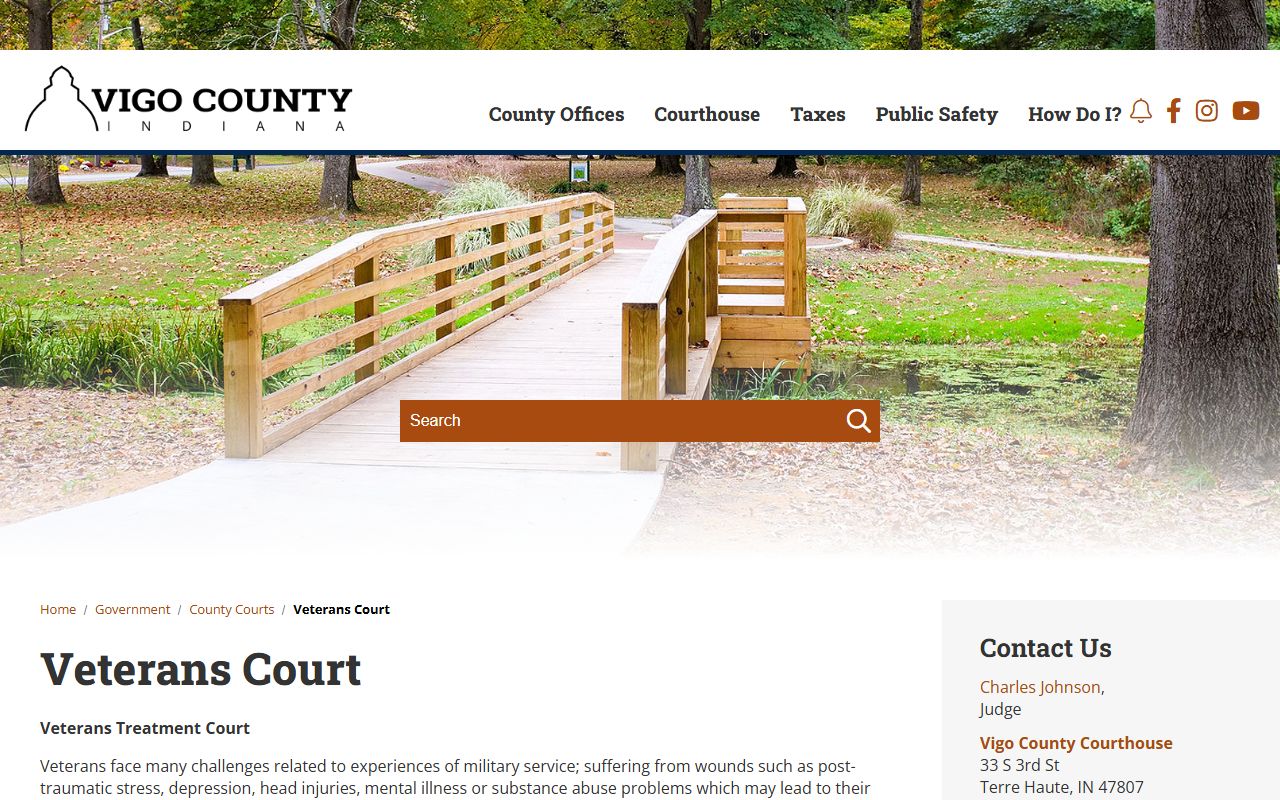 Vigo County probate records local courts department division page