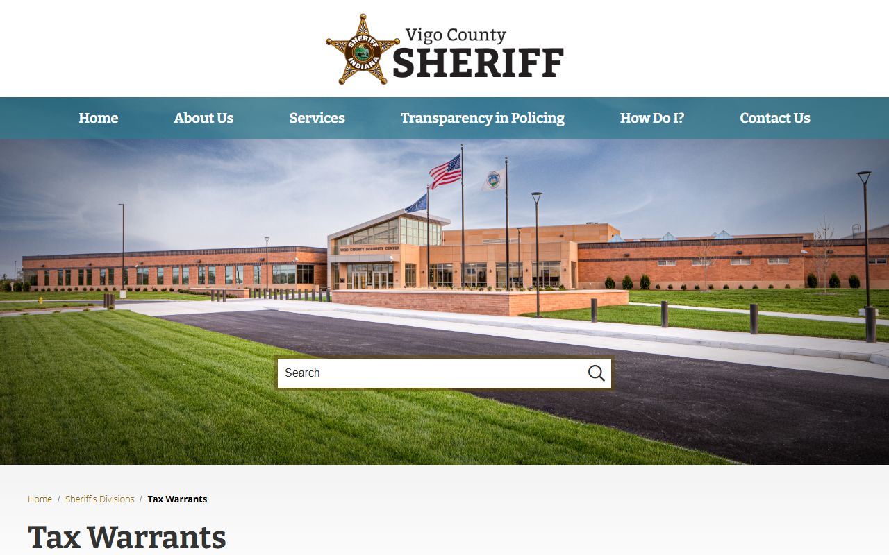 Vigo County warrant search tax warrant distinction